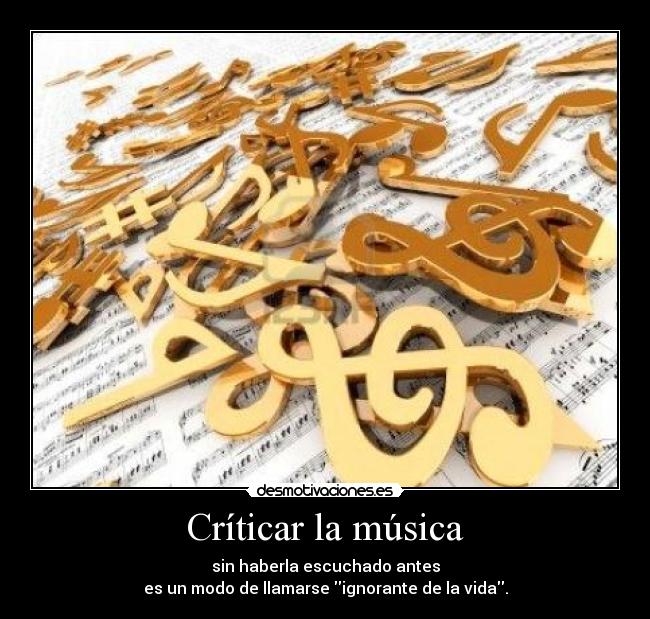 Críticar la música -