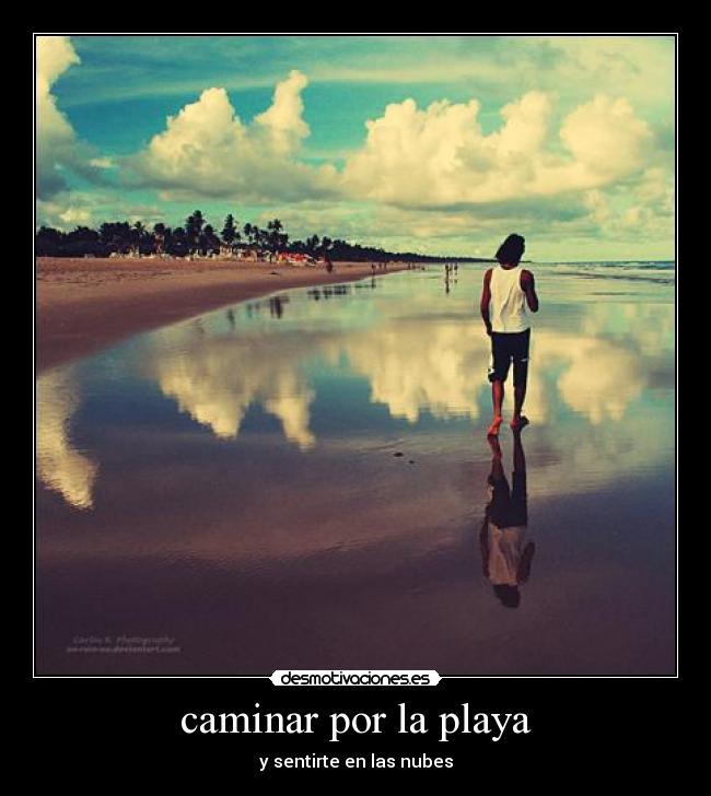 caminar por la playa -