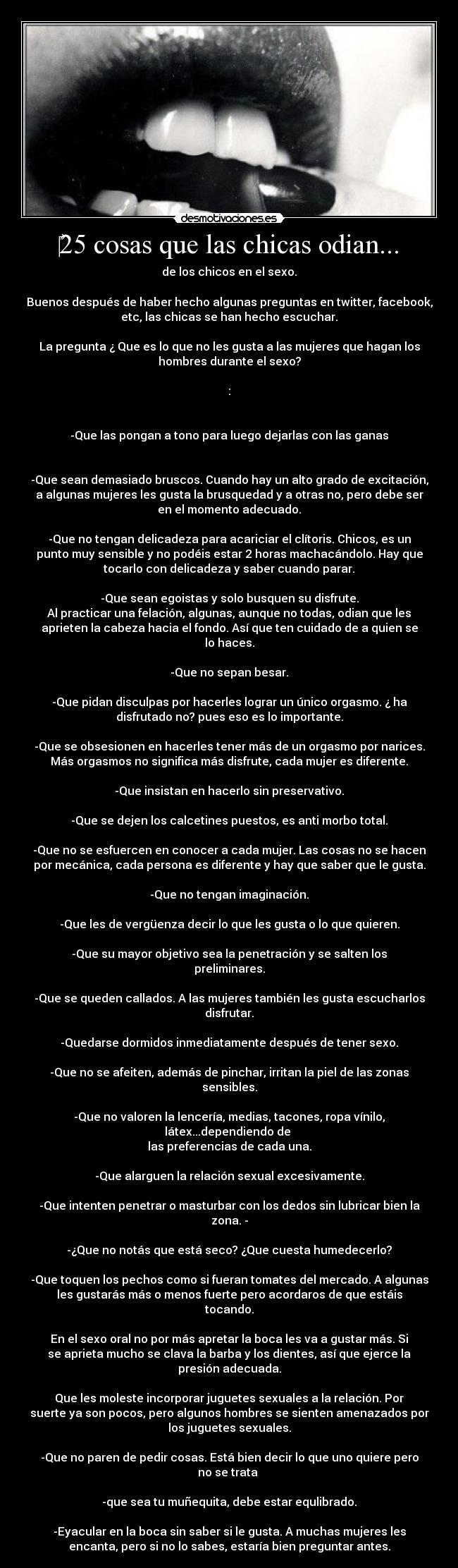 ‎25 cosas que las chicas odian... - 