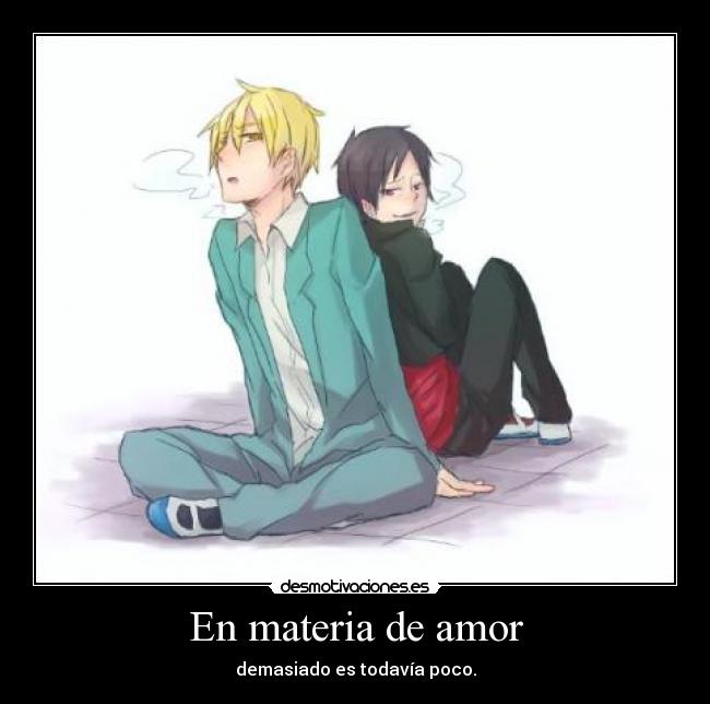 En materia de amor -