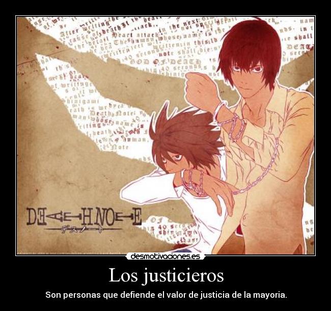 carteles death note kira light yagami ryuzaki desmotivaciones