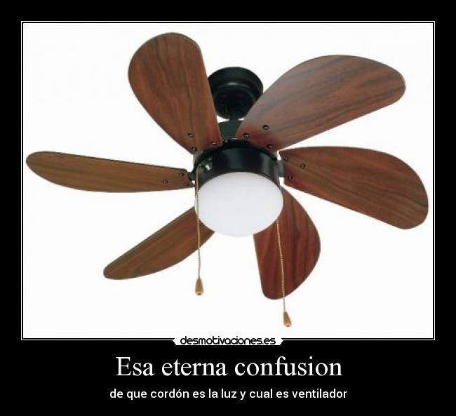 Esa eterna confusion - de que cordón es la luz y cual es ventilador