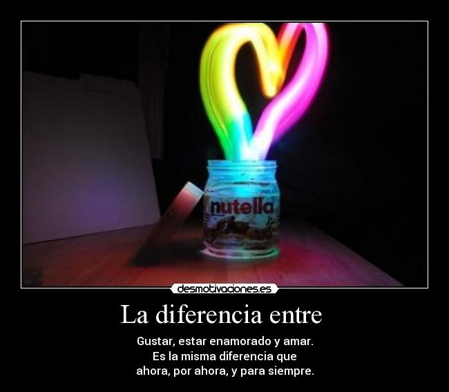 La diferencia entre -