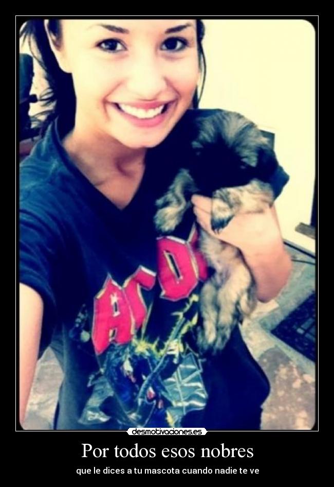 Por todos esos nobres - que le dices a tu mascota cuando nadie te ve