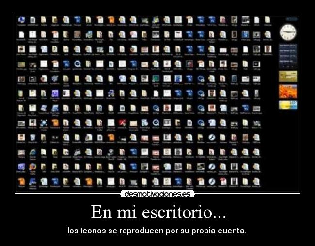 En mi escritorio... - los íconos se reproducen por su propia cuenta.