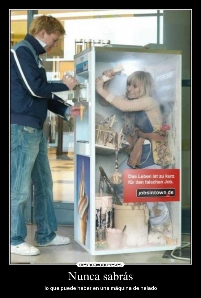 Nunca sabrás - lo que puede haber en una máquina de helado