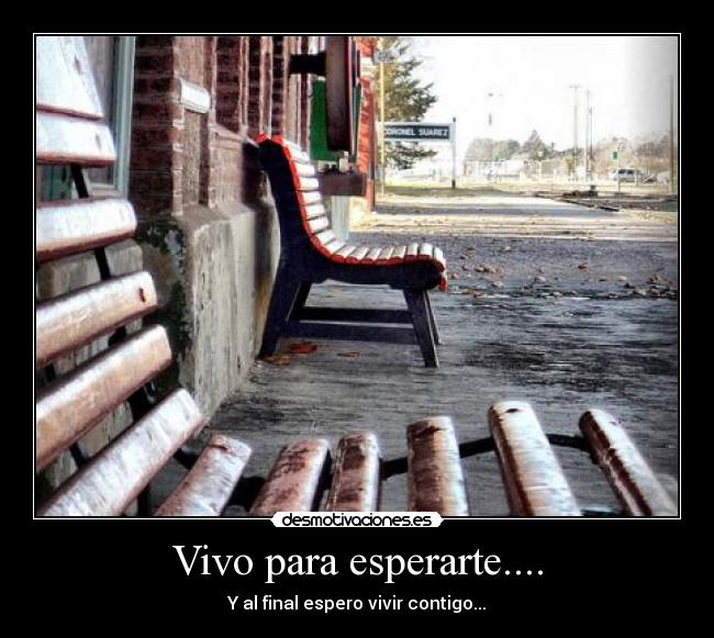 Vivo para esperarte.... - Y al final espero vivir contigo...