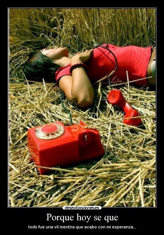 Porque hoy se que -