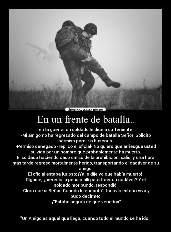 En un frente de batalla.. -