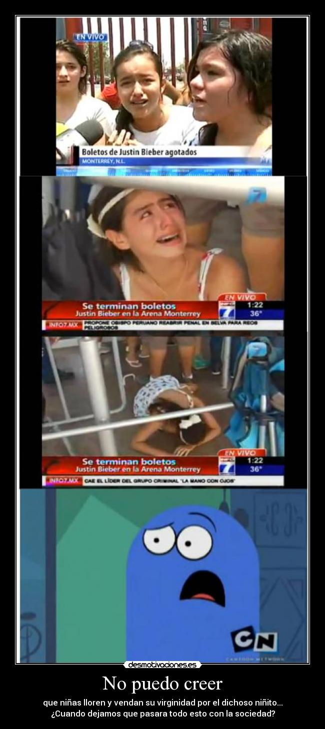 No puedo creer - que niñas lloren y vendan su virginidad por el dichoso niñito...
¿Cuando dejamos que pasara todo esto con la sociedad?