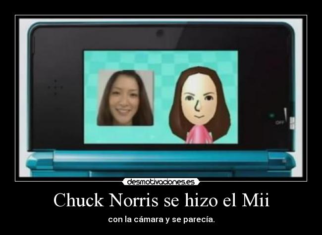 Chuck Norris se hizo el Mii - con la cámara y se parecía.