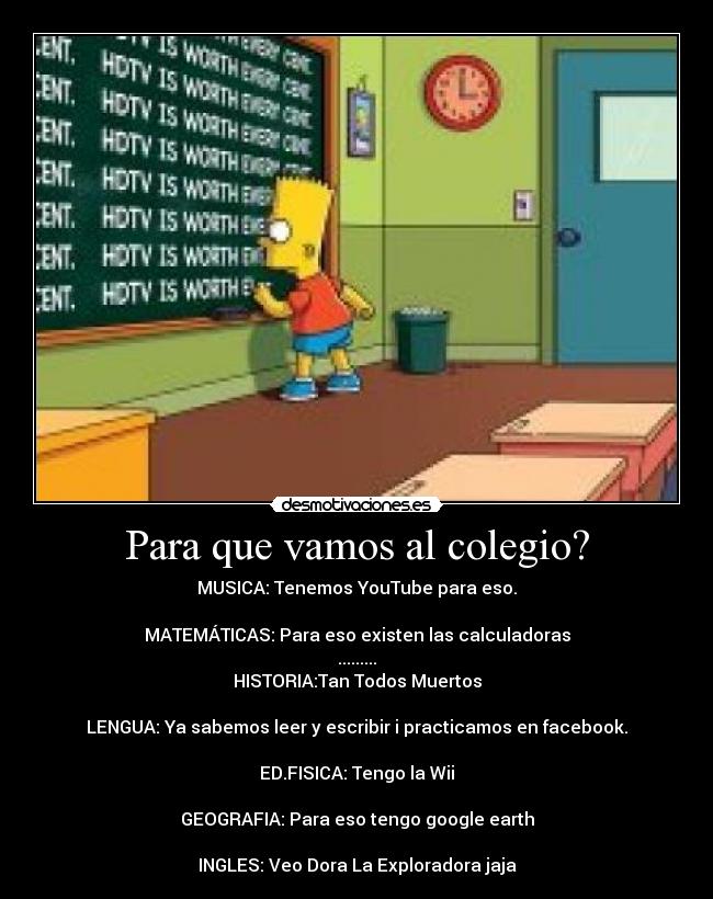 Para que vamos al colegio? - 