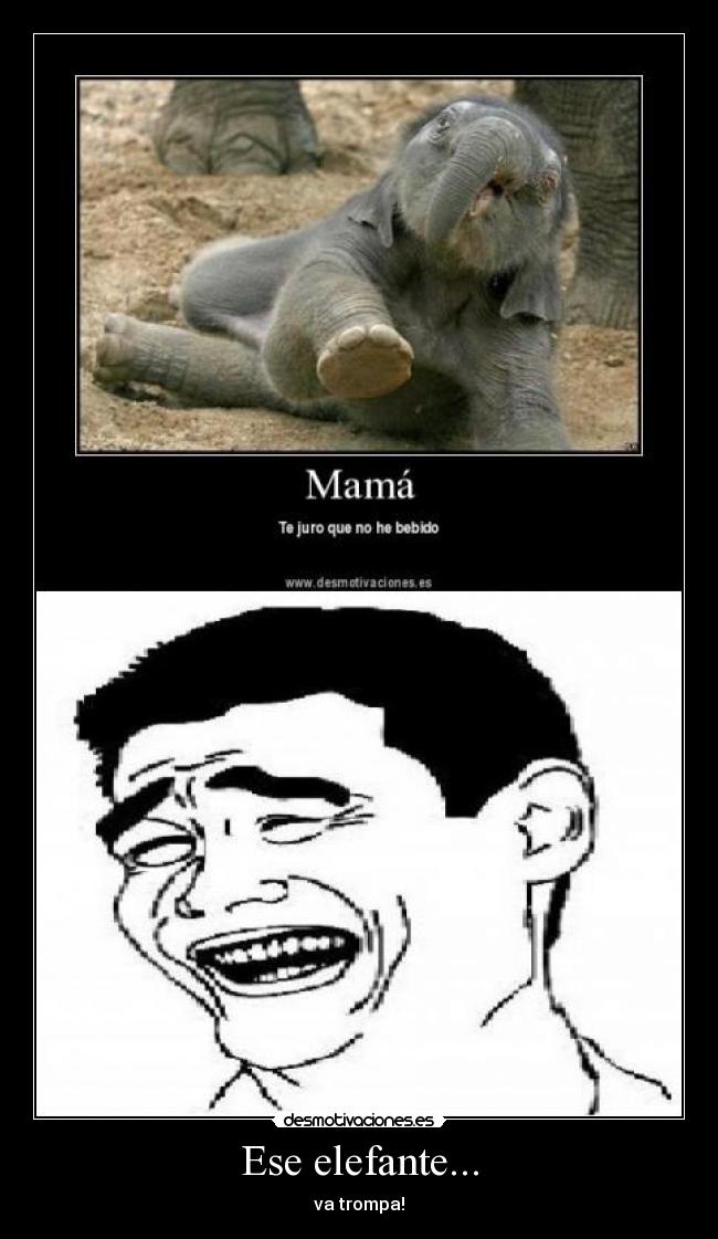 Ese elefante... - va trompa!