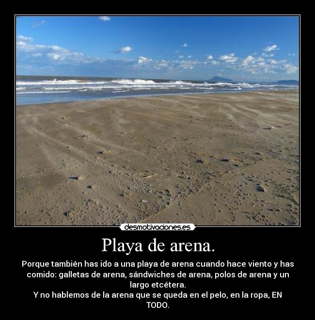 Playa de arena. - 