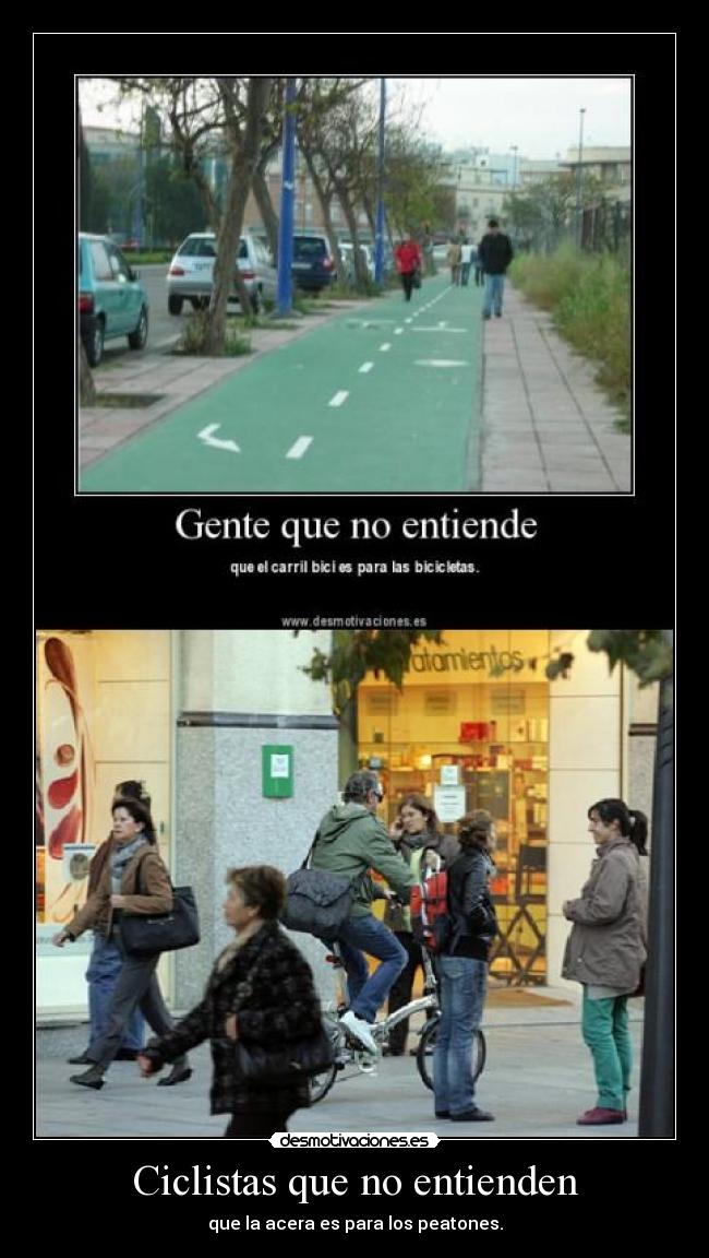 Ciclistas que no entienden - 