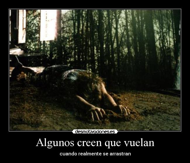 carteles algunos creen que vuelan cuando realmente arrastran desmotivaciones