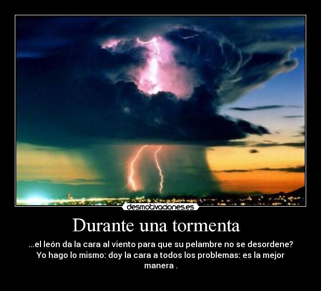 Durante una tormenta -
