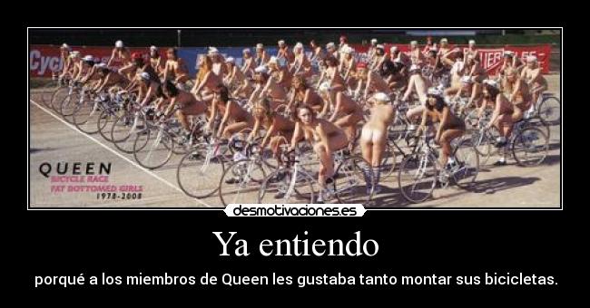 Ya entiendo - porqué a los miembros de Queen les gustaba tanto montar sus bicicletas.
