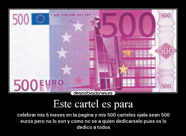 Este cartel es para -