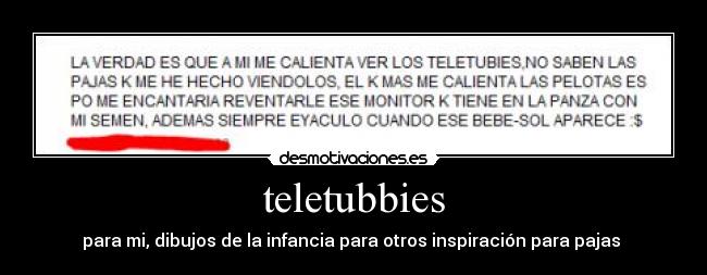 teletubbies - para mi, dibujos de la infancia para otros inspiración para pajas 