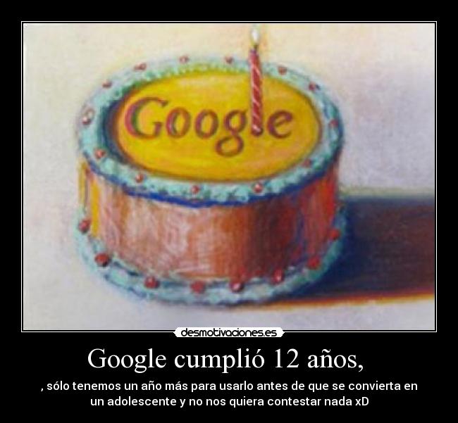 Google cumplió 12 años, -