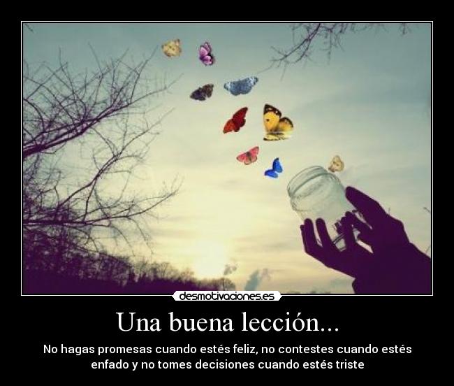 Una buena lección... -
