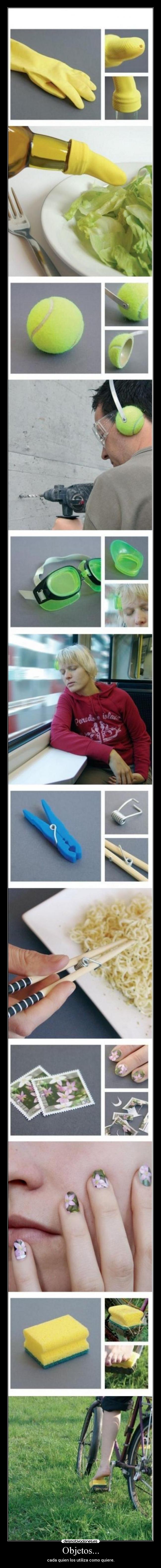 carteles objetos cada quien los utiliza desmotivaciones