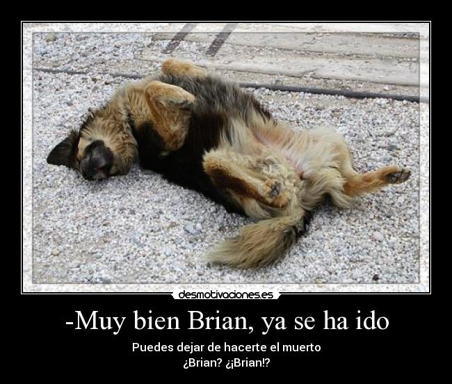 -Muy bien Brian, ya se ha ido - 