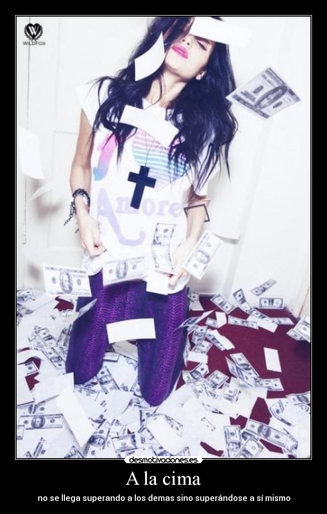 A la cima - no se llega superando a los demas sino superándose a sí mismo