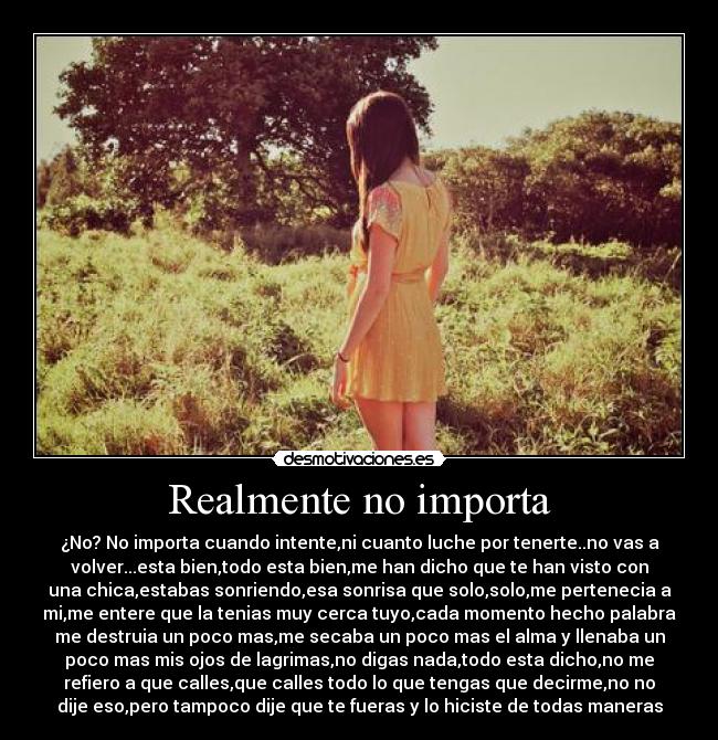 Realmente no importa -