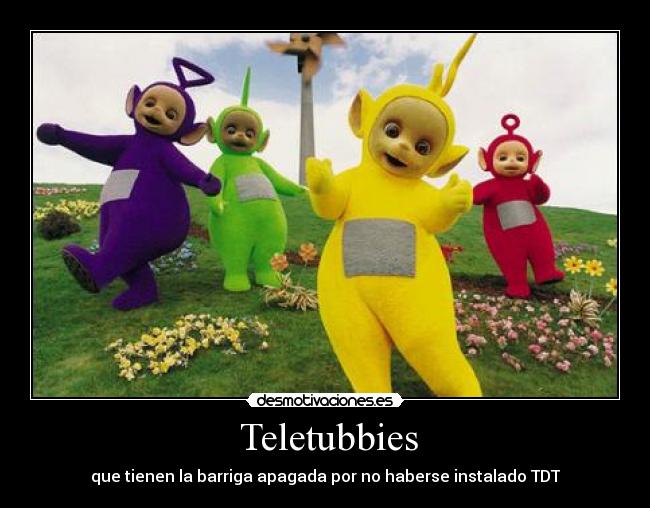 carteles teletubbies desmotivaciones