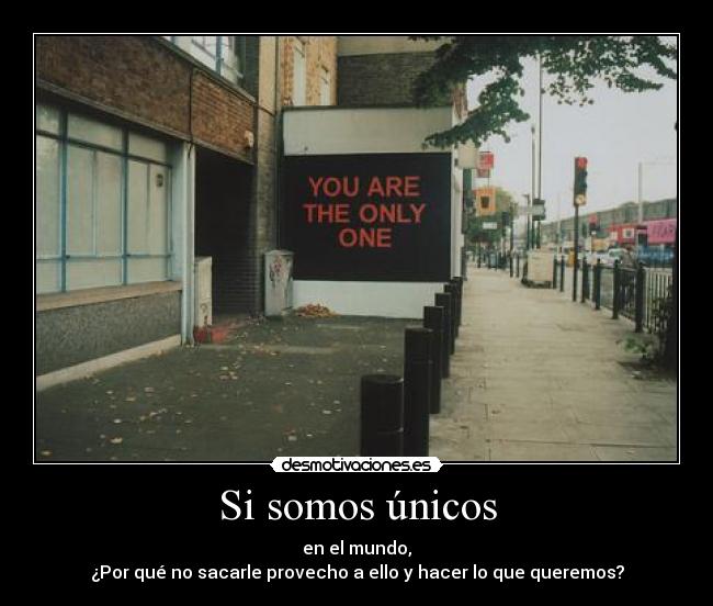 carteles ure the only one desmotivaciones