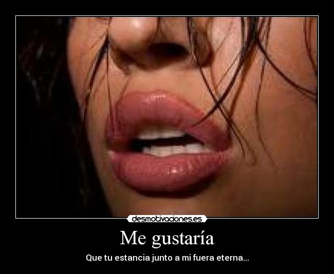 Me gustaría - Que tu estancia junto a mi fuera eterna...