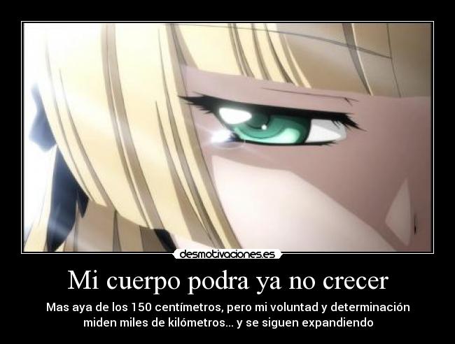 Mi cuerpo podra ya no crecer -