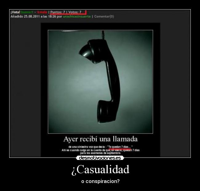 ¿Casualidad - o conspiracion?