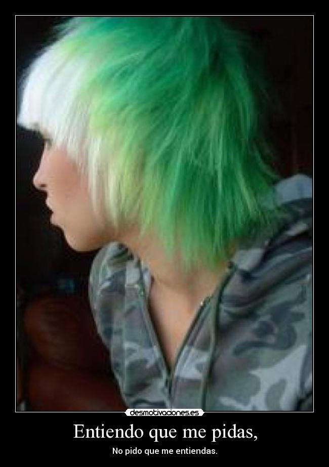 Entiendo que me pidas, -