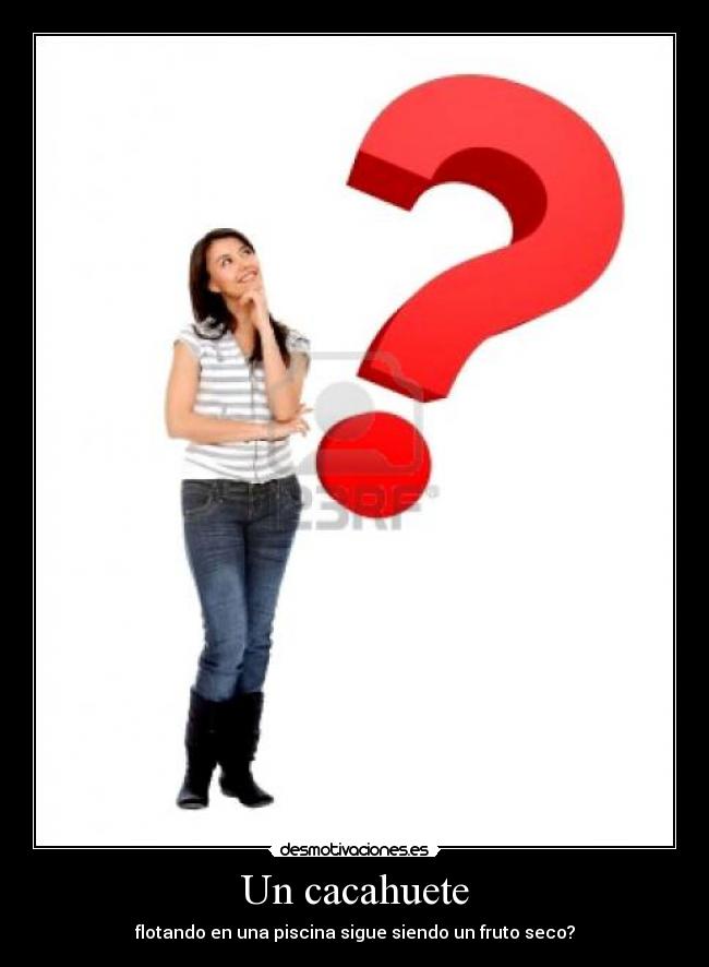 Un cacahuete - flotando en una piscina sigue siendo un fruto seco?