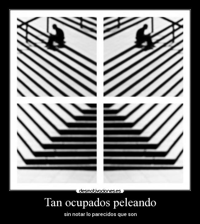 Tan ocupados peleando -