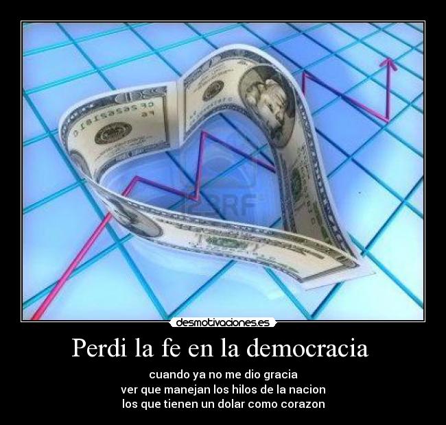 Perdi la fe en la democracia  - 