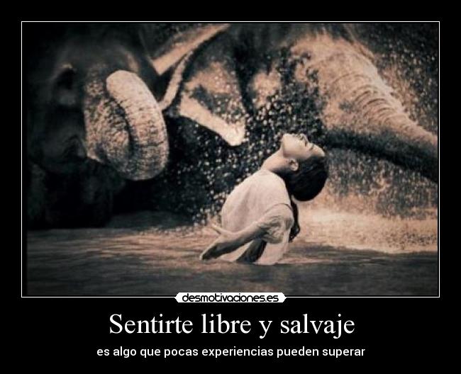 Sentirte libre y salvaje -