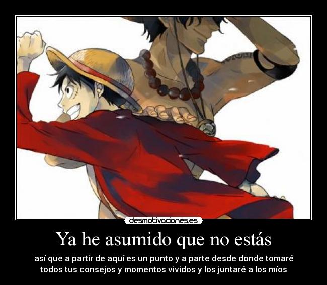 carteles ace portgas luffy one piece asumir piratas consejos vividos momentos tomar desmotivaciones