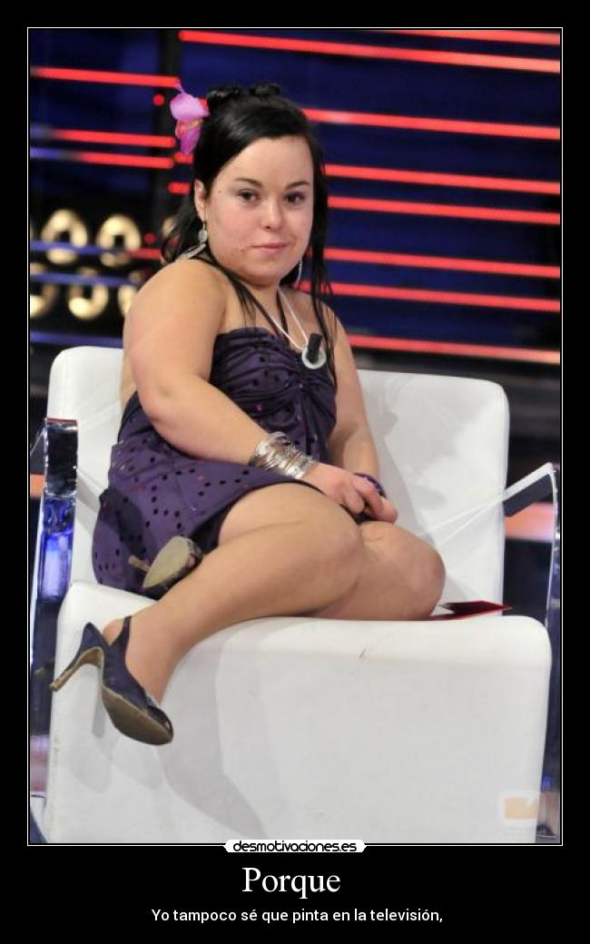 Porque  -  Yo tampoco sé que pinta en la televisión,