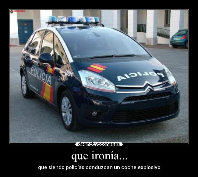 carteles policias citroen c4 c4 coche patrulla desmotivaciones