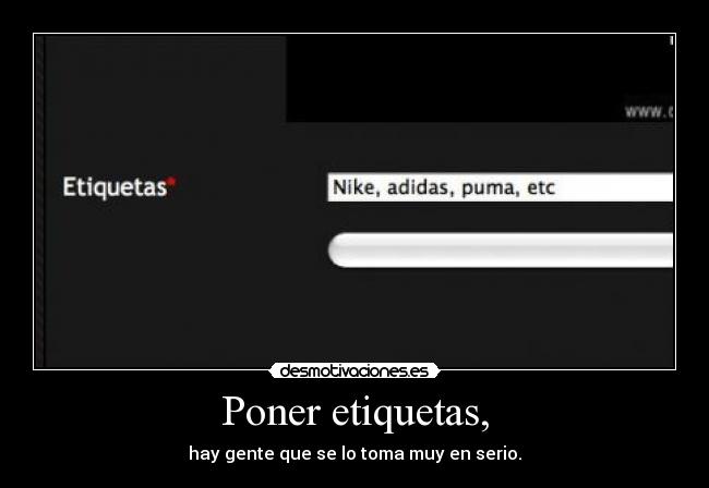 Poner etiquetas, -