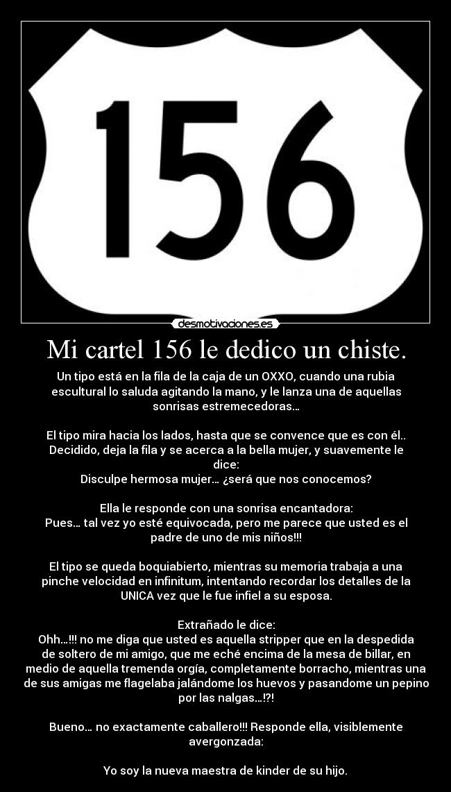 Mi cartel 156 le dedico un chiste. - 