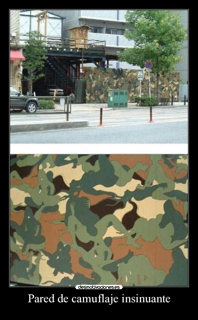 Pared de camuflaje insinuante -