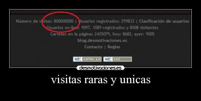visitas raras y unicas -