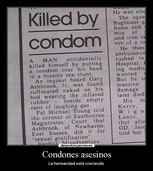 Condones asesinos -