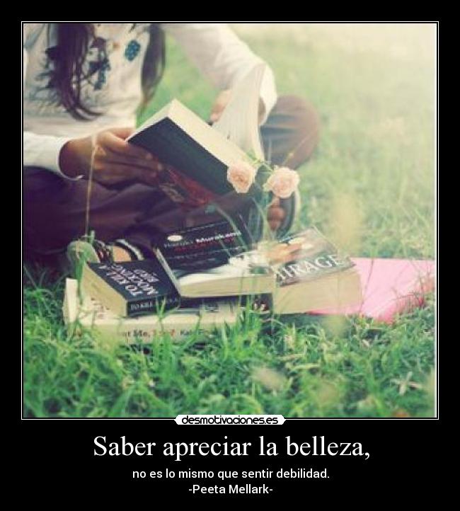 Saber apreciar la belleza, - 
