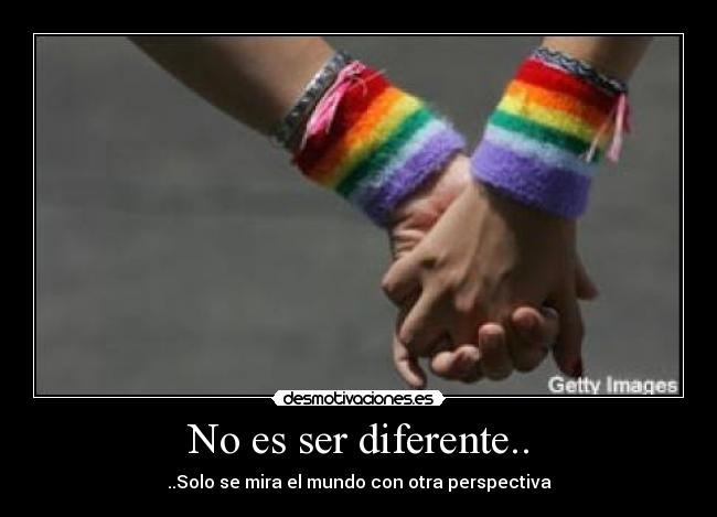 No es ser diferente.. -